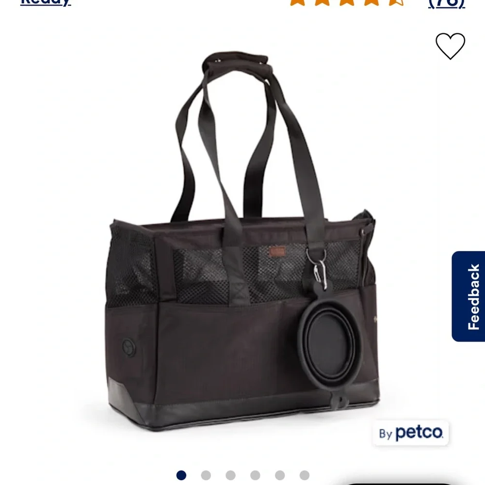 Black Dog Carrier Travel Bag